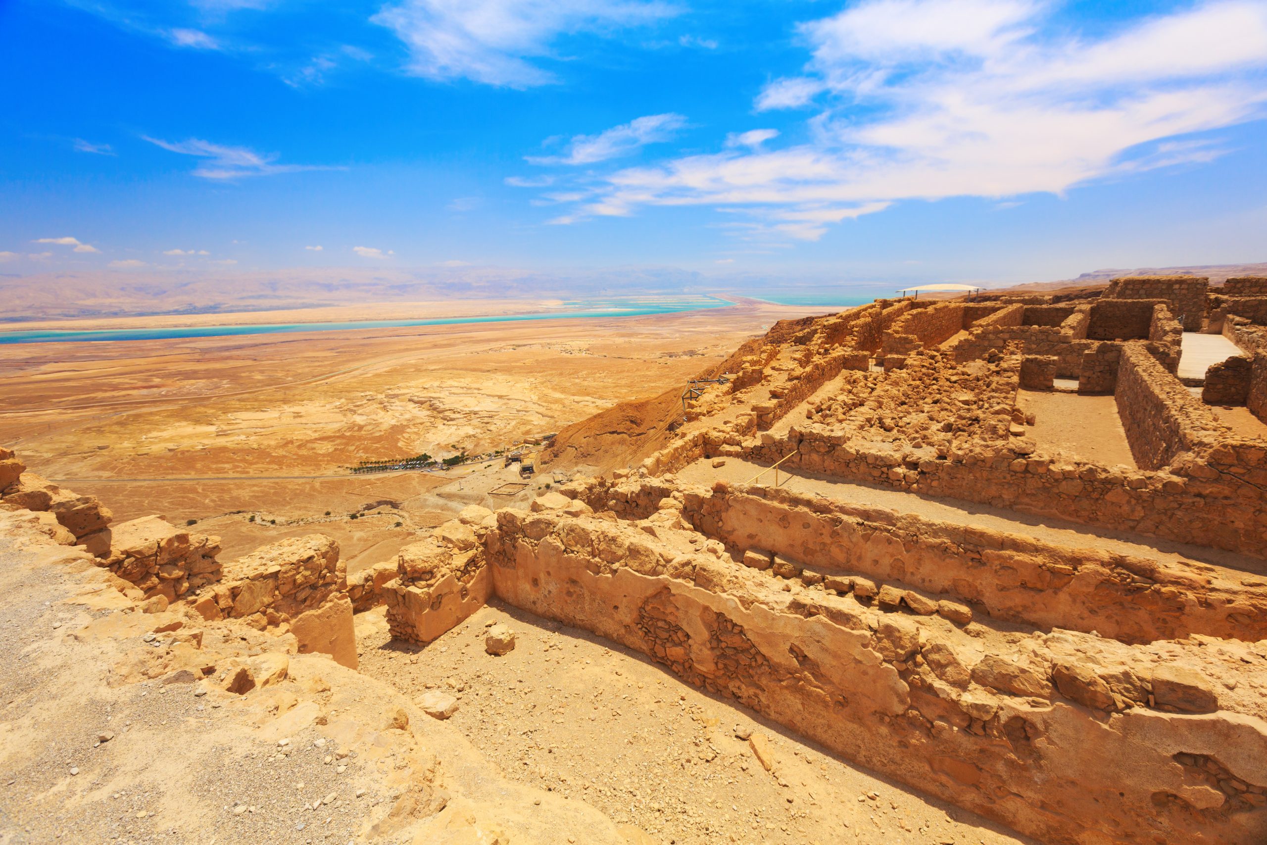 The Masada Fortress Above The Dead Sea