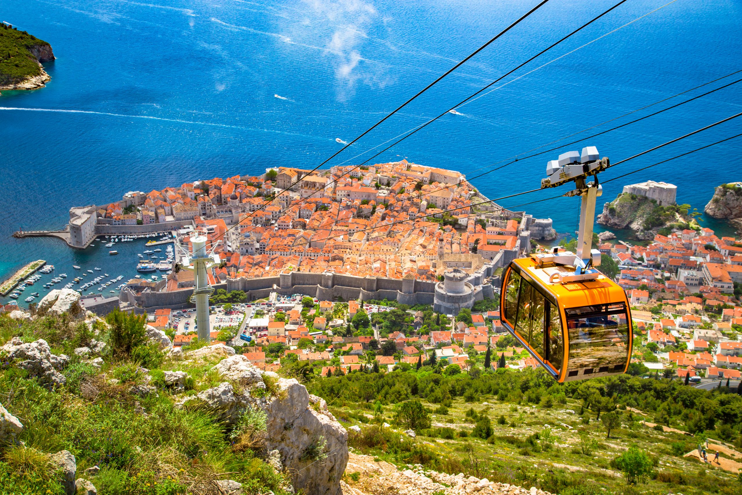 Enjoy The Cable Car Ride And The Bueatiful Panoramic View Over Dubrovnik On Your Day Tour From Split