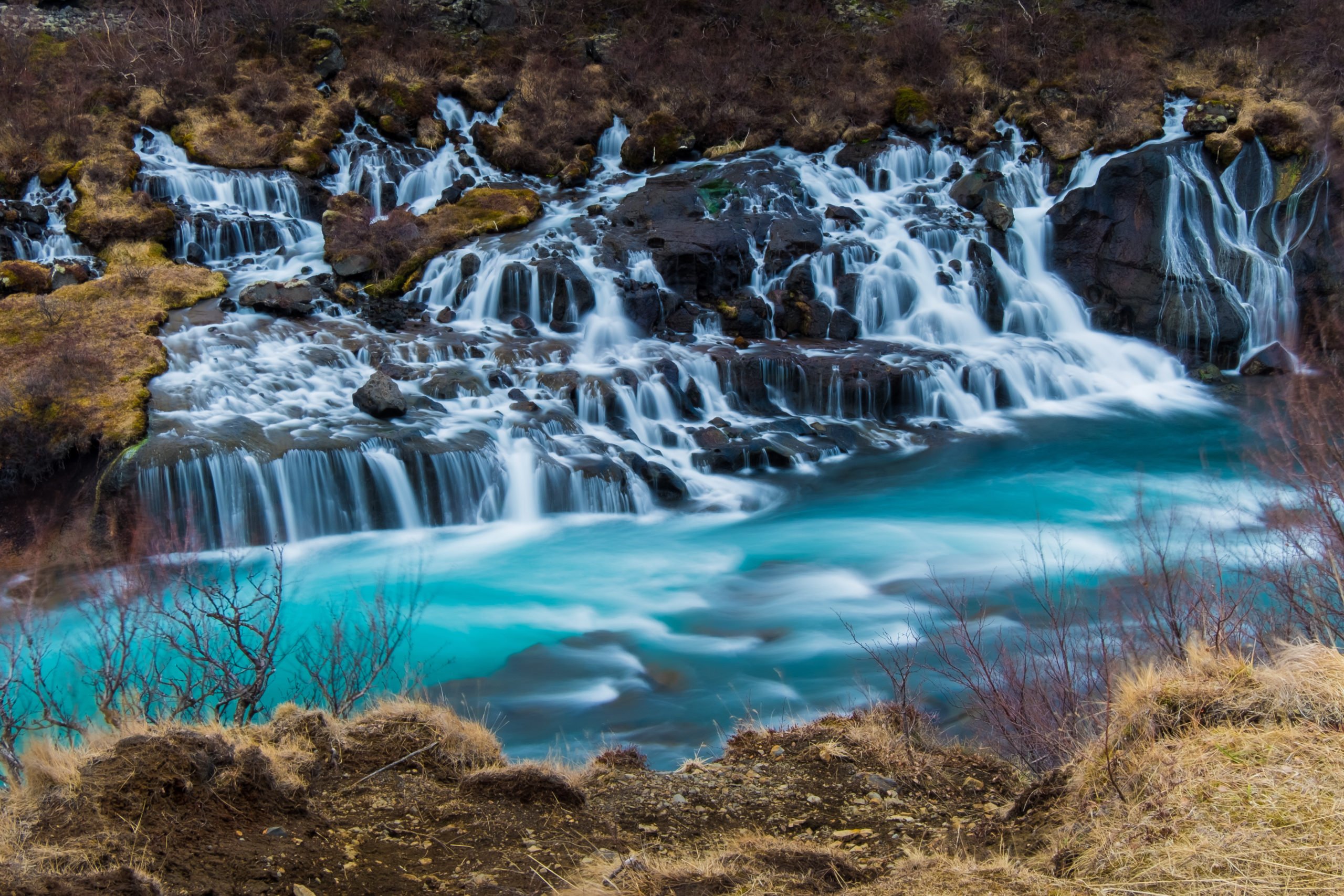 Explore The Hraunfossar And Barnafoss Waterfalls On Your Silver Circle Super Jeep Experience
