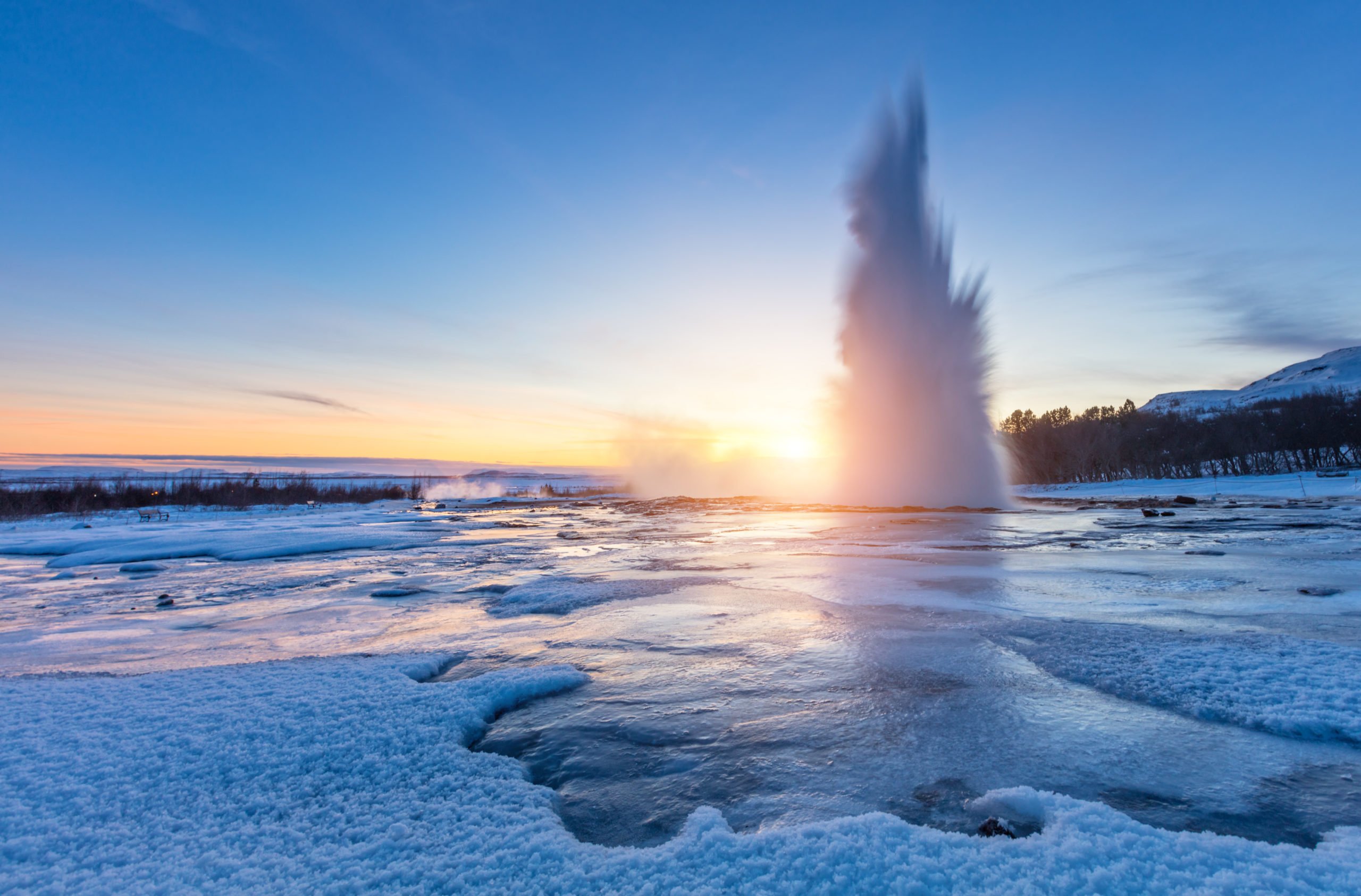 Explore The Beautiful Geysir On The Golden Circle And Secret Lagoon Day Tour