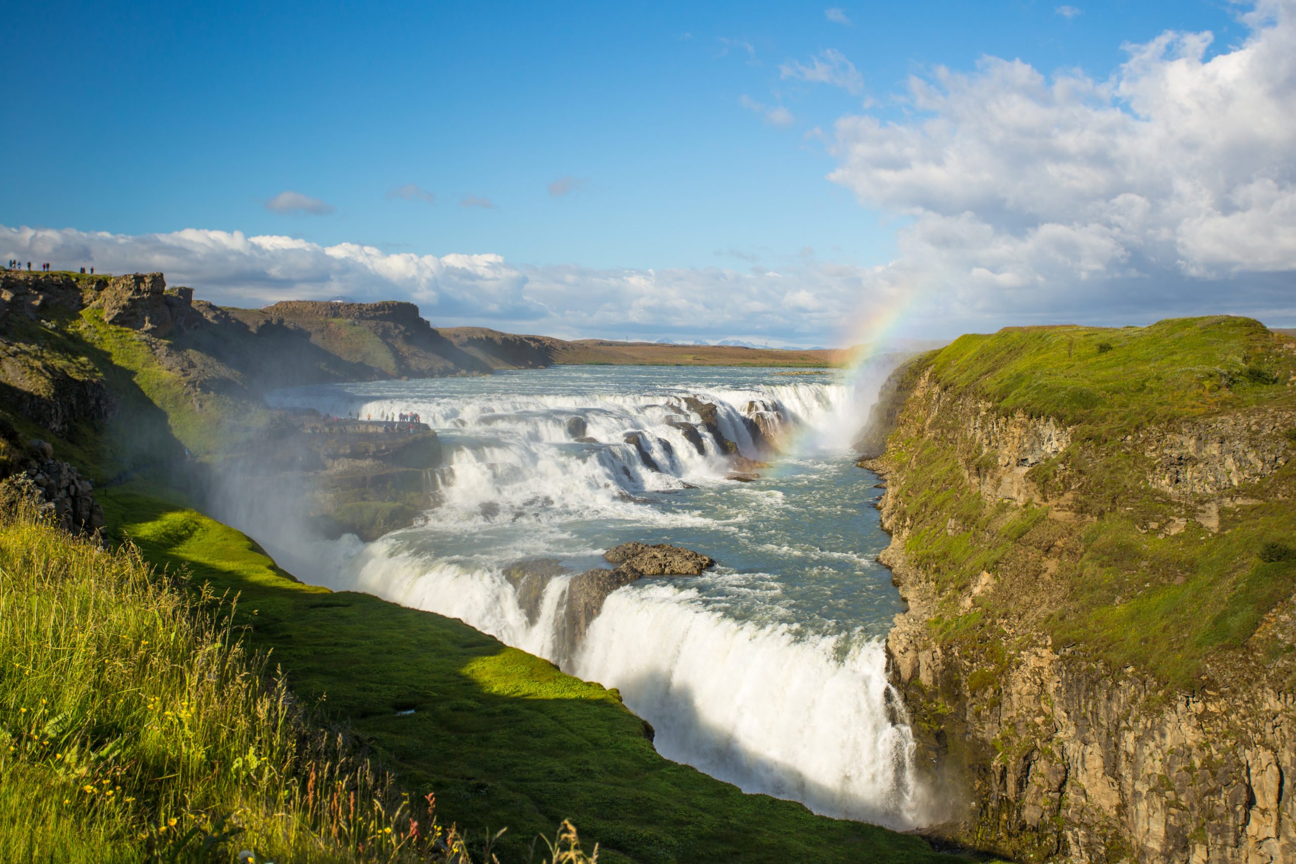 Explore The Famous Gulfoss Waterfall On Your Golden Circle Super Truck And Snowmobile Experience