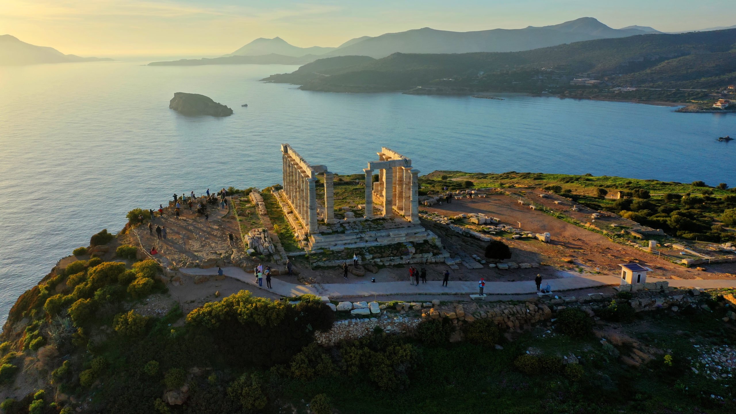Enjoy A Glass Of Local Wine Watching The Breathtaking Sunset From Cape Sounio On The Sunset Cape Sounio Tour From Athens
