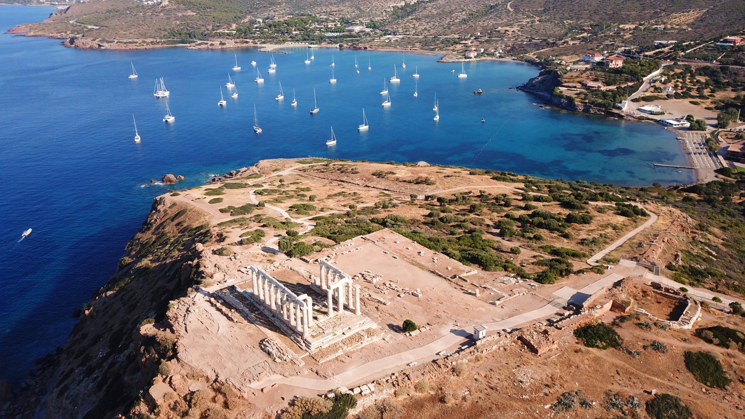 Enjoy The Beautiful Views Over The Aegean Sea On The Cape Sounio Half Day Tour From Athens