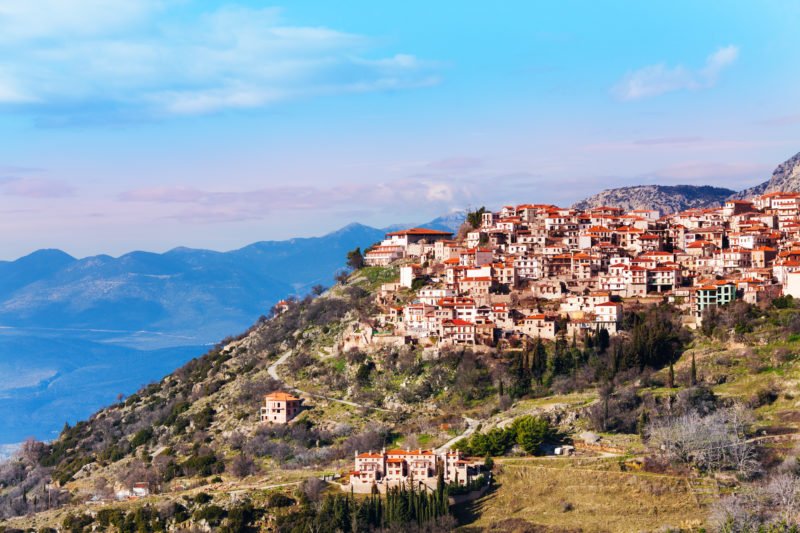 Enjoy The Views Over Arachova Village On The Delphi Tour From Athens