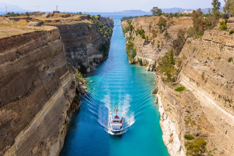 Stop At The Strategic Landmark The Canal Of Corinth On The On The Greece 4 Day Tour Package From Athens