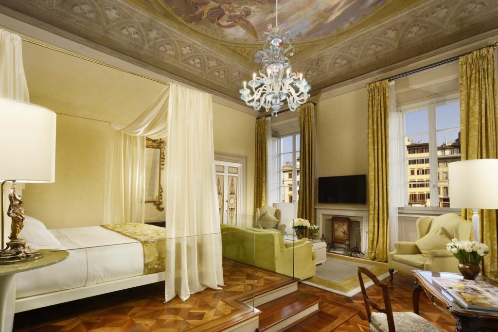 One of the stunning rooms at the Grand Hotel Minerva