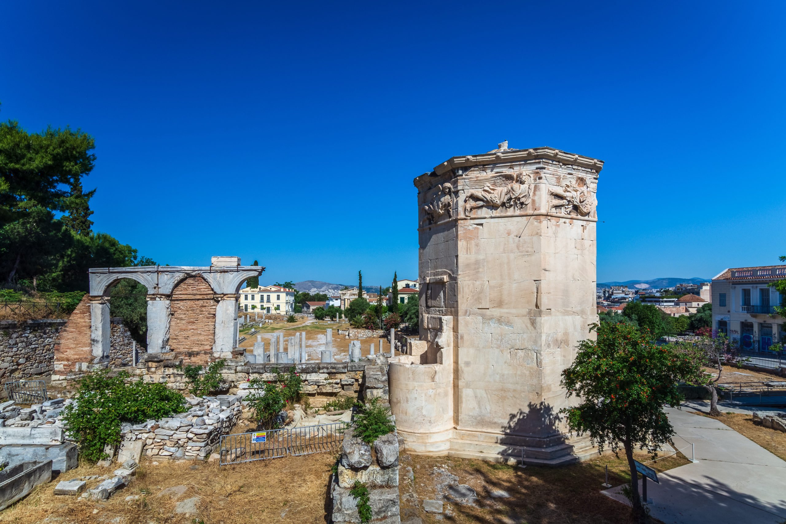 Stop At The Tower Of Winds On The Athens E-bike Tour
