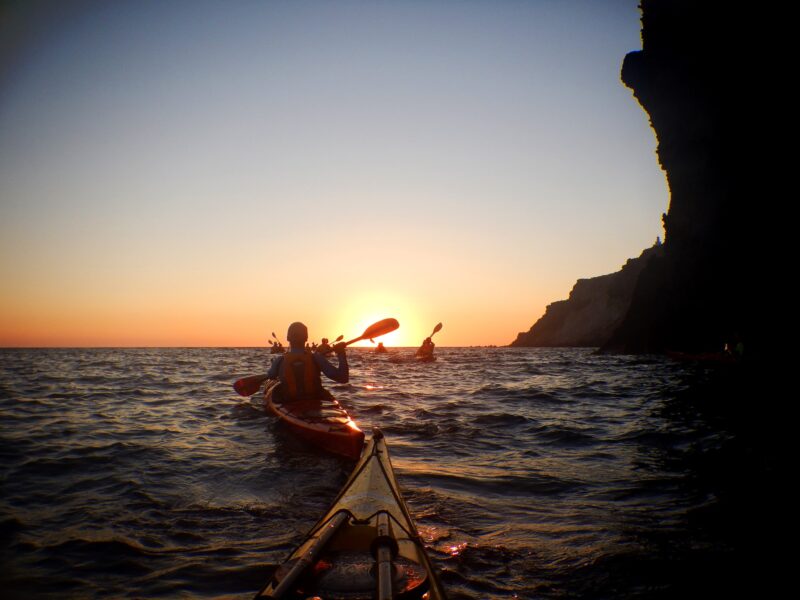 Admire The Beautiful Sunset On The Sunset Sea Kayak & Snorkeling Tour In Santorini_92