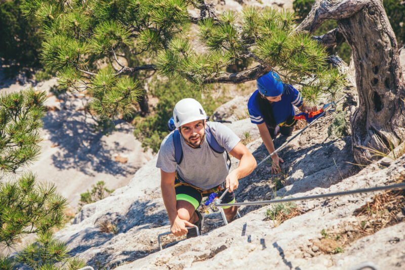Thrilling Mountain Activity Based On A Mixture Of Alpine Hiking And Rock Climbing Principles In Our Via Ferrata Adventure Tour From Madrid