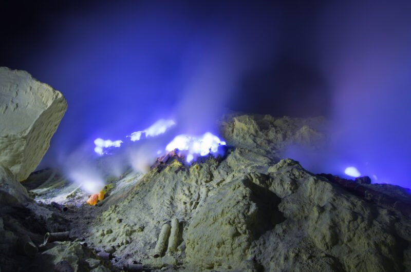 Witness The Dazzling Blue Lava-like Rivers Of Light Known As The Blue Fire Phenomenon In Our Mount Bromo Sunrise & Ijen Blue Fire 2 Day V.i.p Tour