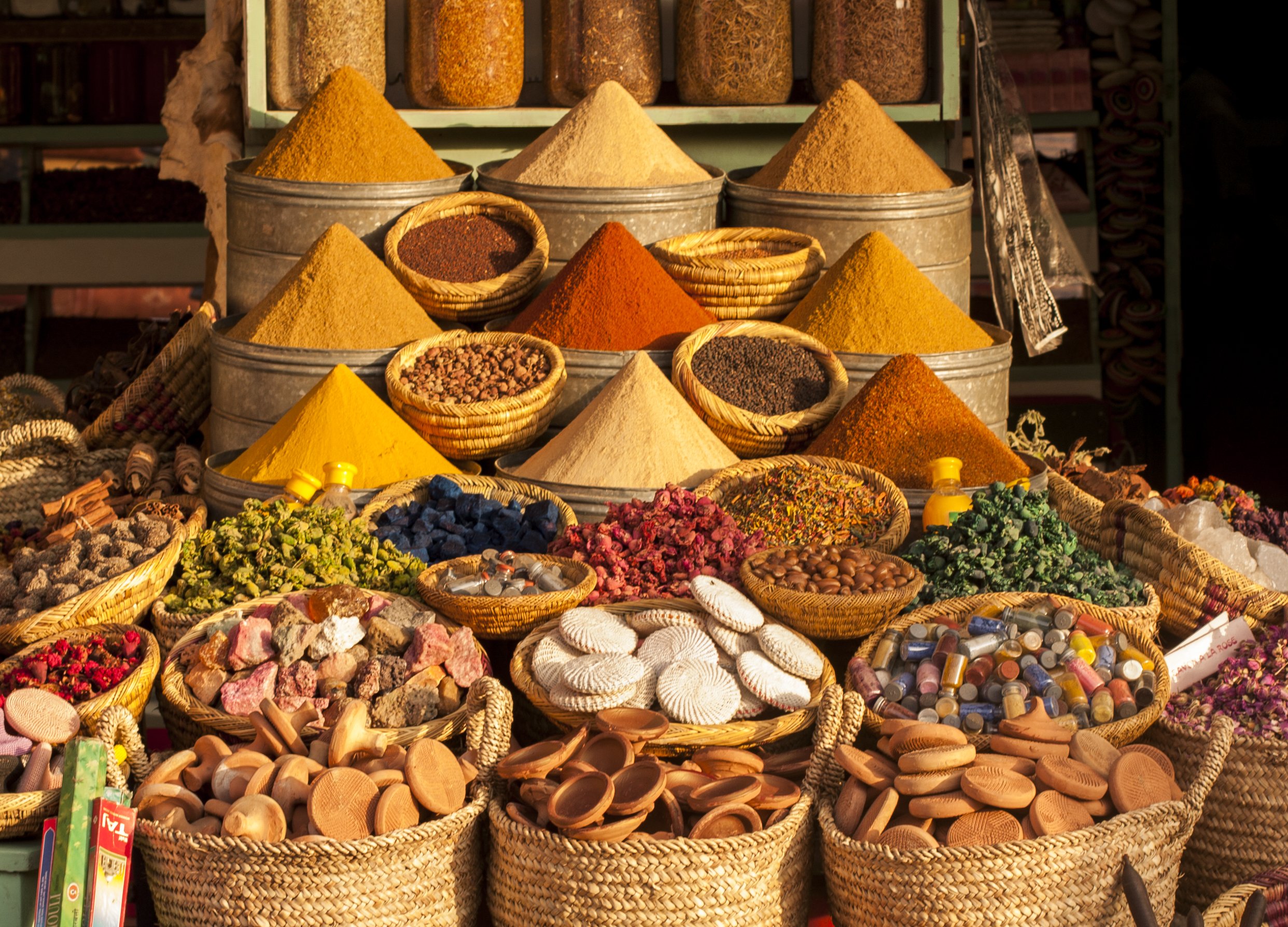 Shop In The Local Market For Ingredients On The Moroccan Cooking Class In Marrakesh