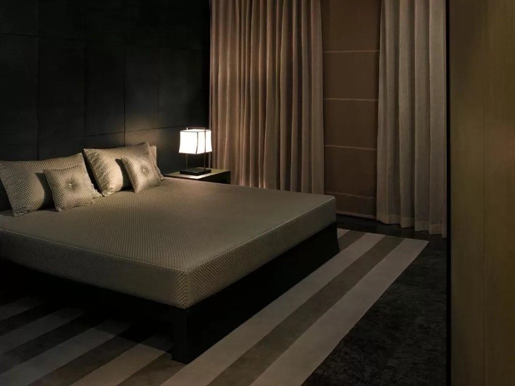 A sophisticated room at Armani Hotel Dubai A sophisticated room at Armani Hotel Dubai