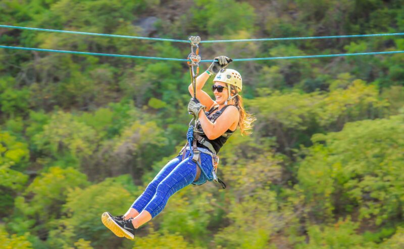 Zipline On Our Tulum Culture & Jungle Adventure Tour From The Riviera Maya