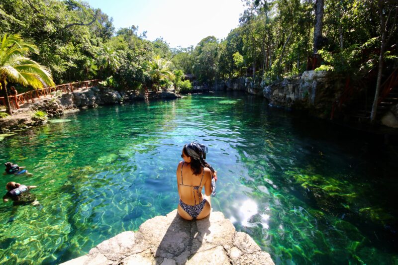 Swim In Beautiful Cenotes On Our Jungle Mountain Bike & Adventure Private Tour From The Riviera Maya